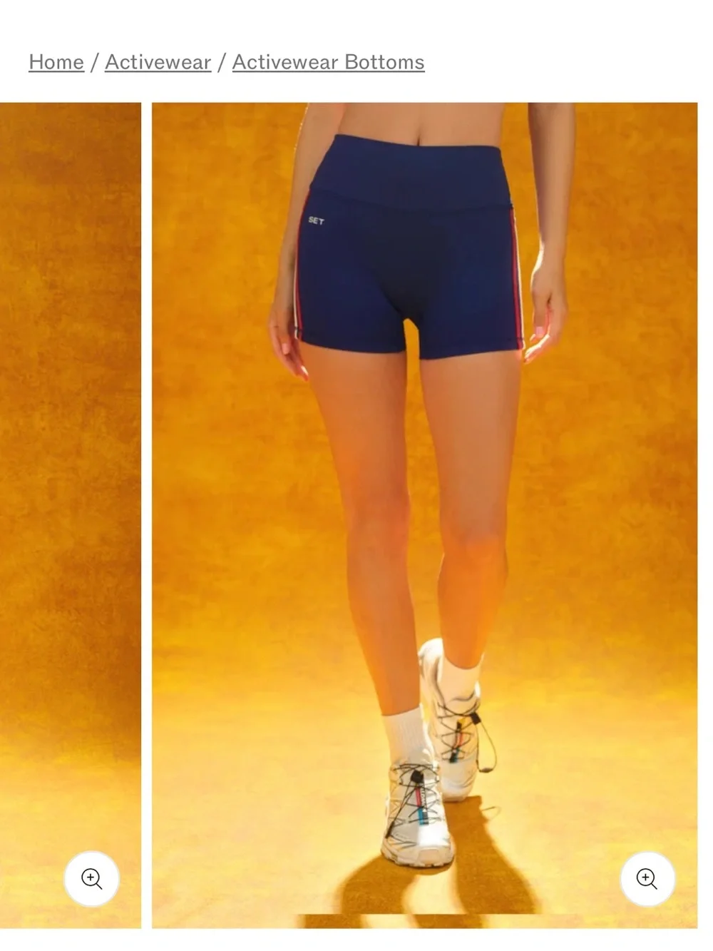 NWT SET Active Navy High-Waist Athletic Bike Shorts and layered bra set